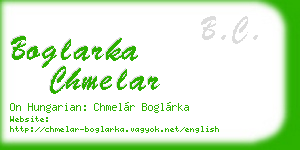 boglarka chmelar business card